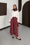 Lina Oysho Etek Görünümlü Pantolon - Bordo