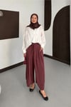 Lina Oysho Etek Görünümlü Pantolon - Bordo