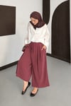Lina Oysho Etek Görünümlü Pantolon - Bordo
