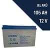 Lexron 12Volt 100AH 105AH Jel Akü Uzun Ömürlü