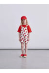 Çilek Desenli Kız Çocuk Salopet