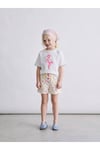 Flamingo Desenli Tshirt ve Şort Kız Çocuk İkili Takım