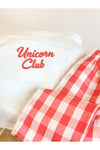 Unicorn Club Baskılı Kız Çocuk Pantolonlu Takım
