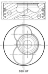 030PI00087102 MOTOR PİSTON SEGMAN 0.50 VW T5 AXB-AXC 3.4 SİLİNDİR 80.01 030 PI 00087102