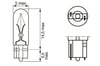 1987302931 AMPUL ECO 12V 1.2W KÜÇÜK DİPSİZ GÖSTERGE DUYSUZ W2x4.6d