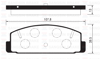 ARKA FREN BALATA MAZDA 323 LANTIS 1.8L BP DOHC BJ 99-01 / 626 FS GF 98-01 / MAZDA 6 2.0L LF-DE GG GH 02->