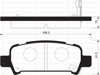 ARKA FREN BALATA SUBARU IMPREZA 2.0L EJ20 GC GD 98-05 / FORESTER 2.0L EJ20 S turbo SF 99-02 / OUTBAC K 2.5L 3.0L 99-09 - Aşınma ikaz soketli