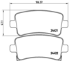 ARKA FREN BALATASI INSIGNIA A 08>17 SAAB 9.5 10> MALIBU 2.0D 2.4 12> 16 İNÇ JANT