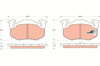 ARKA FREN BALATASI PEUGEOT P106 96>04 P205 87>98 P206 00>09 P306 97>01 P309 89>93 CITROEN SAXO 96>04 XSARA 97>05 ZX 92>97 RENAULT R9-R19- MGN I-CLIO I-II İNCE TİP