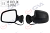 DIŞ DİKİZ AYNASI SOL LOGAN SW-MCV 08> ELEKTRİKLİ ISITMALI KONVEKS 5 FİŞ VM-6801EHL