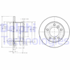 FREN DISKI ARKA MERCEDES SPRINTER B901>B904 . VW LT 28-35-46 TEK TEKER
