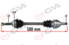 KOMPLE AKS SOL OPEL-MERIVA A 1.6 03-10 ABS Lİ 29 DİŞ 580mm