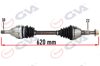 KOMPLE AKS SOL OPEL VECTRA C 1.6-1.8 02-08 620mm