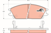 ÖN FREN BALATA HYUNDAI ACCENT 1.3L 1.5L 1.6L benzinli 1.5L CRDi dizel 95-05 / GETZ 1.1L 1.3L 1.4L be nzinli 1.5L CRDi dizel 02-09 / EXCEL 90-95 / SCOUPE 92-96