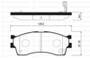 ÖN FREN BALATA KIA RIO 1.3L 1.5L 02-04 / CARENS 1.5L 1.6L 00-02 / SHUMA 1.5L 1.6L HB 01-04 / CLARUS 1.6L 00->