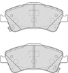 ÖN FREN BALATA TOYOTA AVENSIS 1.6L 1ZR-FAE ZRT270 benzinli 09-> 1.8L 2ZRFAE ZRT271 09-> 2.0L ADT270 AZT270 09-> / VERSO 1.6L 1ZRFAE ZGR20 09 ->