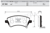 ÖN FREN BALATA TOYOTA COROLLA 1.4L 1.6L 4ZZ-FE 3ZZ-FE ZZE120 ZZE121 VVTi 02-06 / 1.4L 1NDTV NDE120 04-06