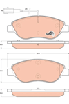ÖN FREN BALATASI FİŞLİ FIAT BRAVO II 08>14 EGEA HB 15> ALFA ROMEO MITO 08>15 LANCIA DELTA III 08>14 1.3D MTJ 1.4TB 1.6D MTJ 1.9D MTJ 2.0D MTJ BÜYÜK TİP
