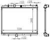 RADYATÖR 307-407-C4-C5-BERLINGO-PARTNER1.6-1.8-2.0 HDİ AC KLİMASIZ MEK 380x552x26