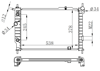 RADYATÖR BRAZİNG ASTRA F 93-98 1.4I-1.6I-2.0I KLİMASIZ MEK OTOM 538x368x26