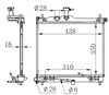 RADYATOR BRAZİNG AT 350X428X16 İ10 1.1 CRDI/1.1İ 2008 67098