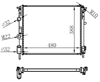 RADYATÖR BRAZİNG KALIN TİP RENAULT CLİO 1.2-1.4 KNG 1.5 SYMBOL 480X388X26 MEK.