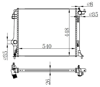 RADYATÖR BRAZİNG MGN IV-1.5 DCİ- 1.2TCE-1.6 16V AC MEK 540X448X26