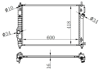 RADYATOR BRAZİNG MT 600X418X16 KALOS/ AVEO 1.2İ/1.6İ 05