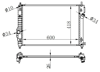 RADYATOR BRAZİNG MT 600X418X26 KALOS/ AVEO 1.2İ/1.6İ 05 61628