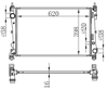 RADYATOR BRAZİNG MT 620X398X16 FİAT DOBLO 1.3 MJTD 09 KAVİSLİ BAĞLANTI 617854