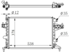 RADYATÖR CORSA C-COMBO-TIGRA 1.0-1.2-1.2 16V-1.4-1.4 16V AC KLİMASIZ MEK 545x359x23 1300236-9201955-25555161-24445162