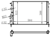 RADYATÖR MGN I-SCENIC 1.4-1.6-1.8-2.0 16V AC MEK LOGAN 1.5 DCİ 586x415x23