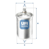 YAKIT FILTRESI MERCEDES M102 M103 M104 W201 W124 W140 C140 R129