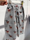 Duck baskılı balon jean pantolon