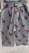 Duck baskılı balon jean pantolon
