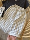 Ekoseli balon jean pantolon