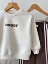 Happy slogan baskılı takım