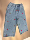 Laciel Paris kiraz işlemeli jean pantolon 