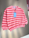 Laciel pembe çizgili sweatshirt 