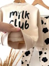 Milk club baskılı taytlı takım