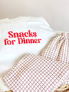 Snacks dinner baskılı takım