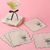 Diva Home Margarita kadeh ve lime desenli 6Lı Peçete Seti