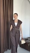 FULAR KUŞAK DETAYLI İKİLİ TAKIM