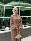 gizia özel dökümlü abaya takım