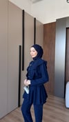İndigo düğmeli takım