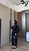 İndigo düğmeli takım