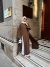 kheesa yırtmaç detay bluz  kahverengi