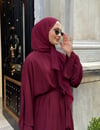 lena şallı abaya bordo