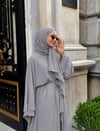 lena şallı abaya gri