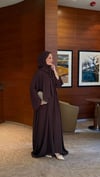 lena şallı abaya kahvrengi